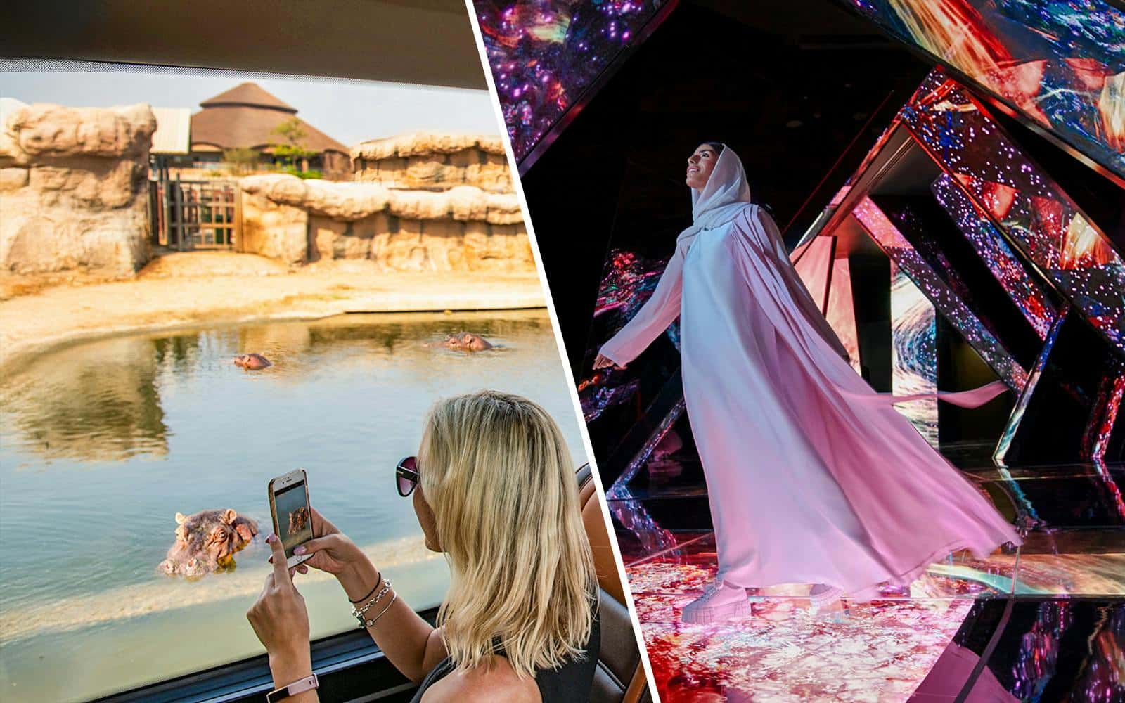 Combo (Save 20%): Dubai Safari Park Explorer Safari + AYA Universe Tickets