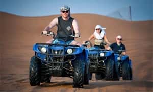 Desert Safari+Centralized Van Pick-Up/30Min Quad Bike for 1,2,or 4 w/ Desert Challengers Tourism (Up to 67% Off)