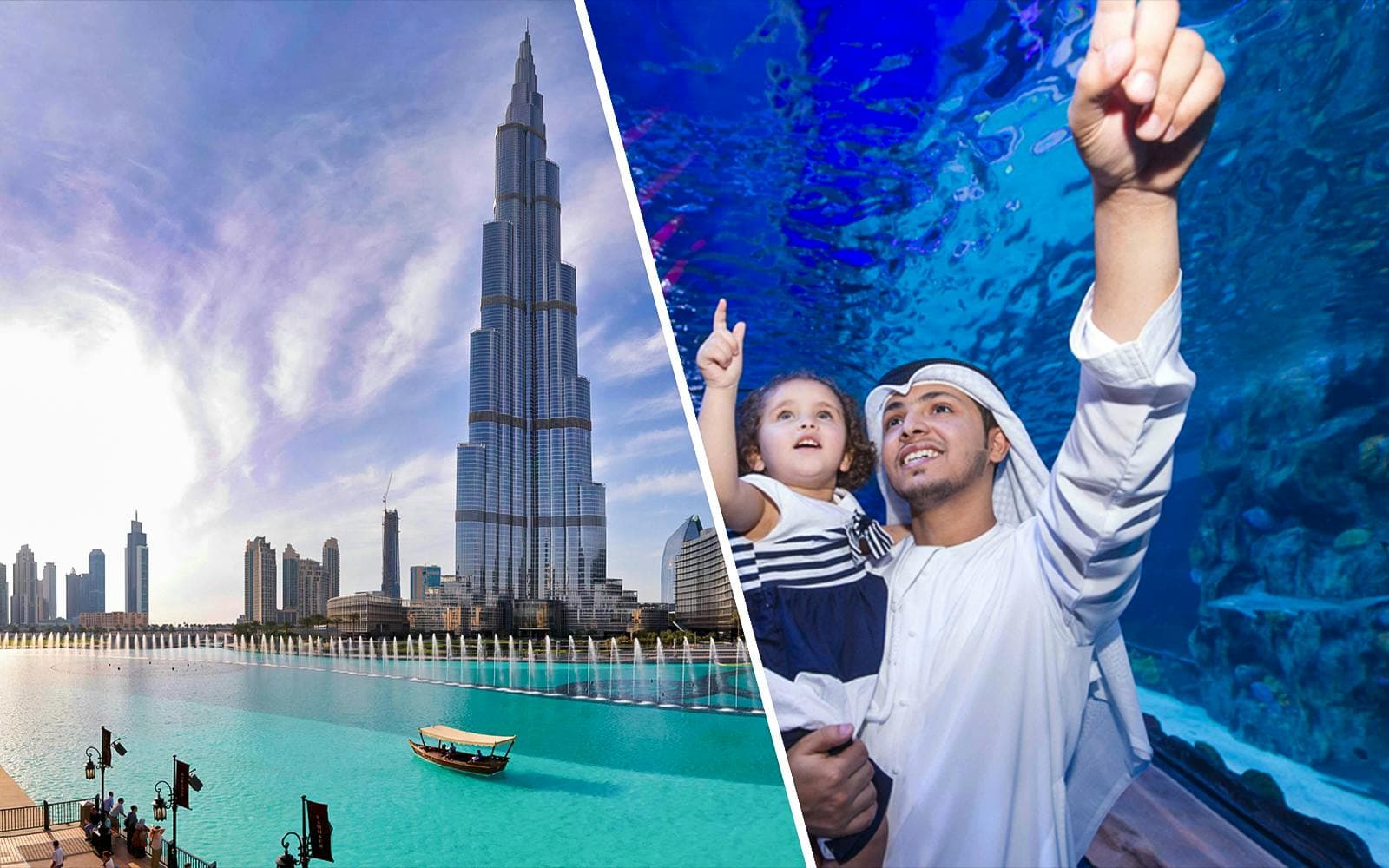 Combo (Save 19%): Burj Khalifa At The Top + Dubai Aquarium & Underwater Zoo Tickets